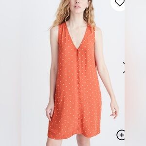 Madewell, Heather Button-front polka dot dress, size XXS